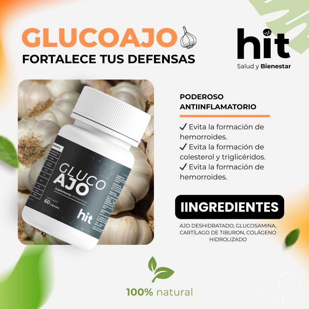 Gluco ajo 60 Capsulas hit. colageno hidrolizado 5 pzas - Image 10