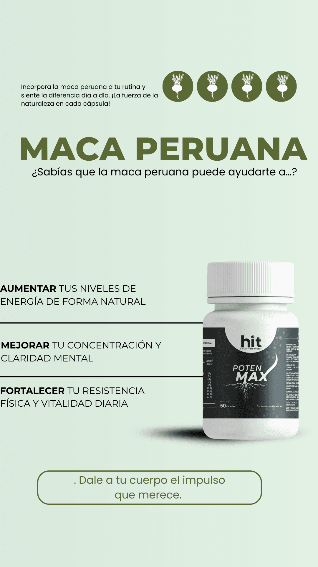 Poten max-maca 60 Capsulas hit - Image 11