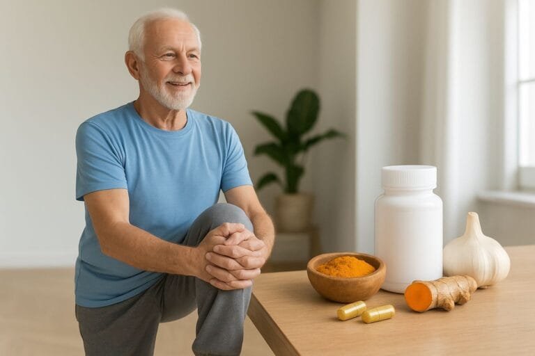 Adulto realizando ejercicios para mejorar la salud articular.