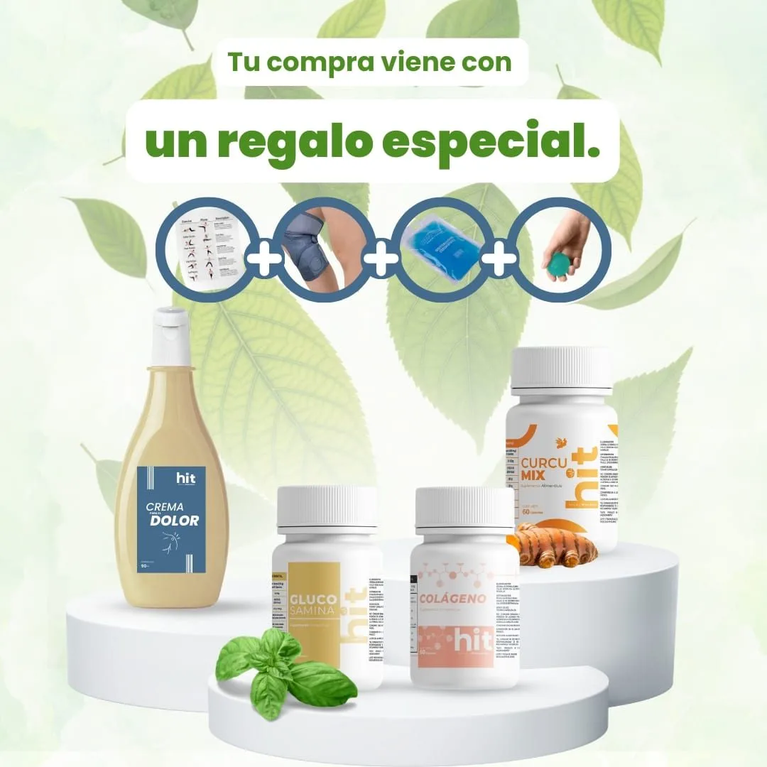 Kit Articulaciones | Glucosamina + Colágeno + Curcumix + Crema para Dolor | Apoyo Articular, Cartílagos y Movilidad | Suplementos Naturales para Bienestar