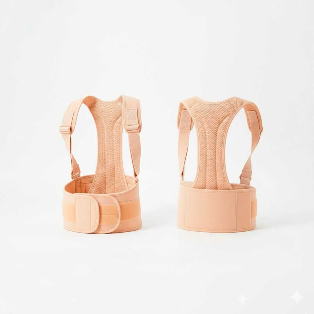 Soporte de Espalda POSTURE PLUS® con Discos Cerámicos de Turmalina | Corrector de Postura Ergonómico | Faja Postural Ajustable y Transpirable | Uso Diario 2 pz