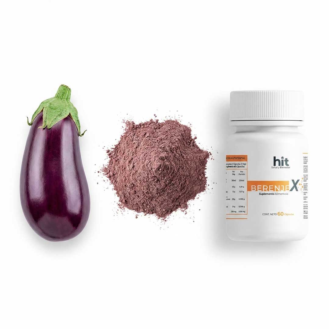 HIT® Berenjex® Berenjena con Nuez en Cápsulas 60 pzs | Suplemento Alimenticio de Origen Natural | Bienestar Diario | Uso Adulto - Image 3