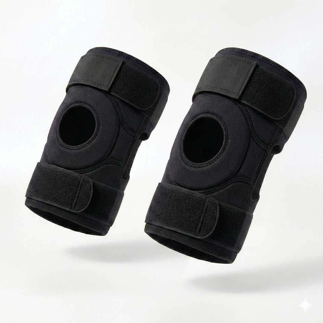 Rodillera POSTURE PLUS® con Discos Cerámicos | Soporte de Rodilla Ajustable y Transpirable | Diseño Ergonómico con Bandas de Velcro | Uso Diario 178gs 2pz