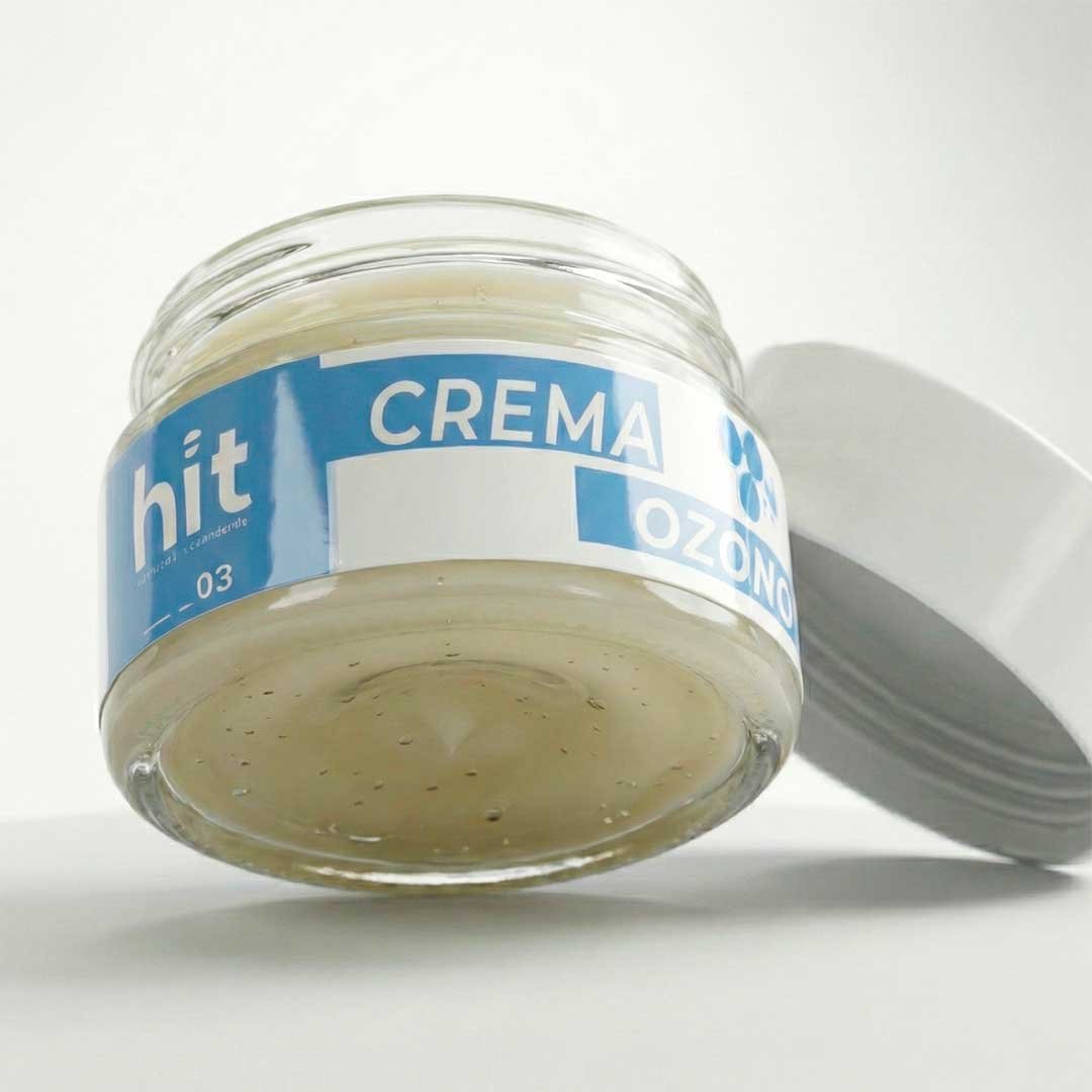 Crema de Ozono HIT® 30 ml | Crema Cosmética con Aceite de Olivo Extra Virgen Ozonizado | Cuidado y Confort para la Piel | Uso Tópico 3 pzs