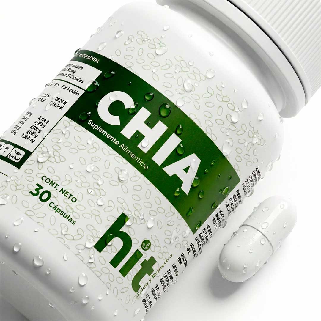 HIT® Chía en Cápsulas 30 pzs | Cápsulas de Aceite de Chía de Origen Natural | Suplemento Alimenticio | Uso Adulto - Image 2