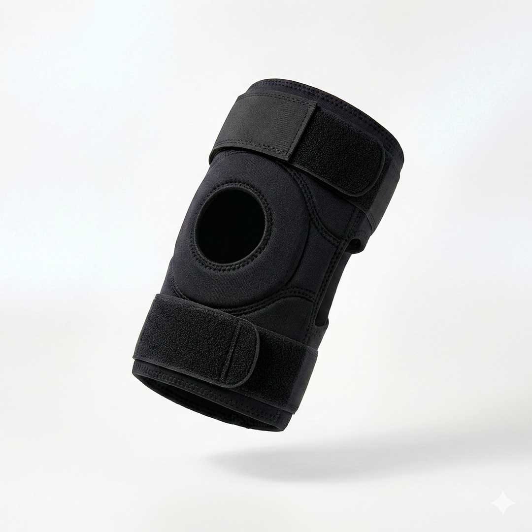 Rodillera POSTURE PLUS® con Discos Cerámicos | Soporte de Rodilla Ajustable y Transpirable | Diseño Ergonómico con Bandas de Velcro | Uso Diario 178gs