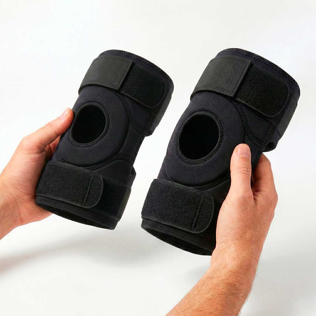 Rodillera POSTURE PLUS® con Discos Cerámicos | Soporte de Rodilla Ajustable y Transpirable | Diseño Ergonómico con Bandas de Velcro | Uso Diario 178gs 2pz - Image 2