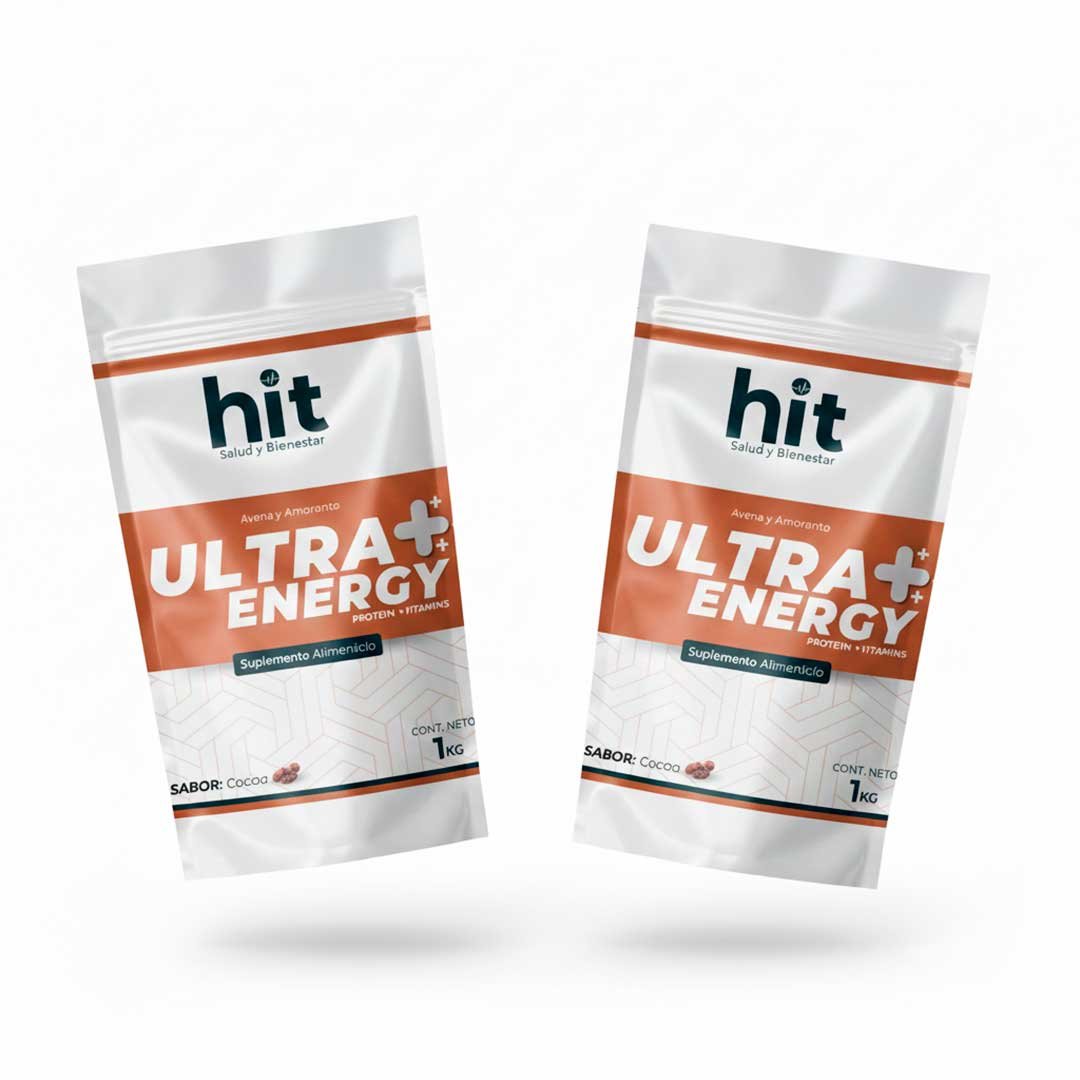 Ultra Energy HIT | Suplemento Alimenticio en Polvo | 1 kg por Unidad | Paquete con 2 Piezas | Uso Diario | Presentación a Granel