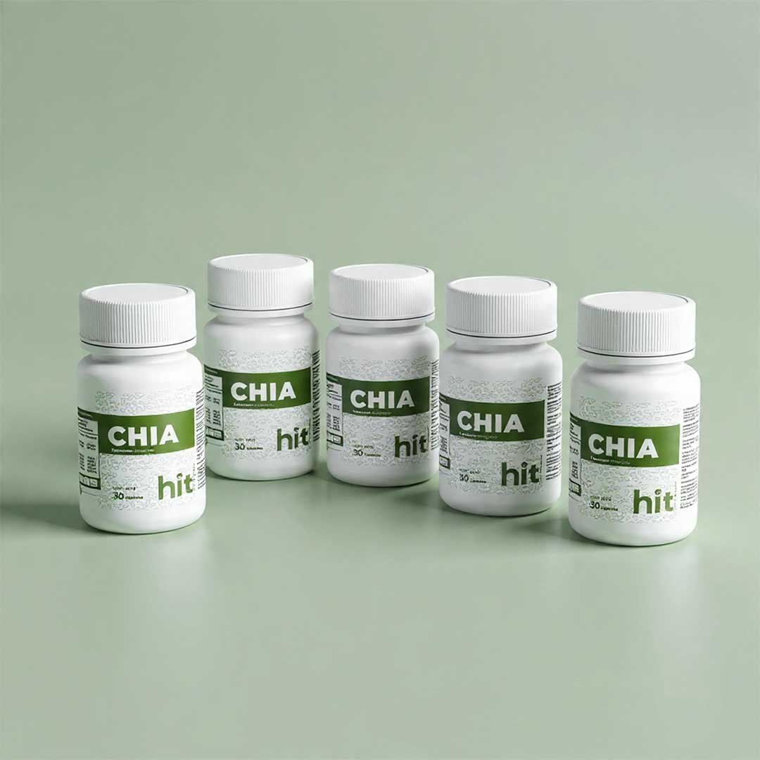HIT Chía – Suplemento Alimenticio a Base de Semilla de Chía | Apoyo al Metabolismo y Bienestar Digestivo | 30 Cápsulas por Caja | Pack de 5 Piezas