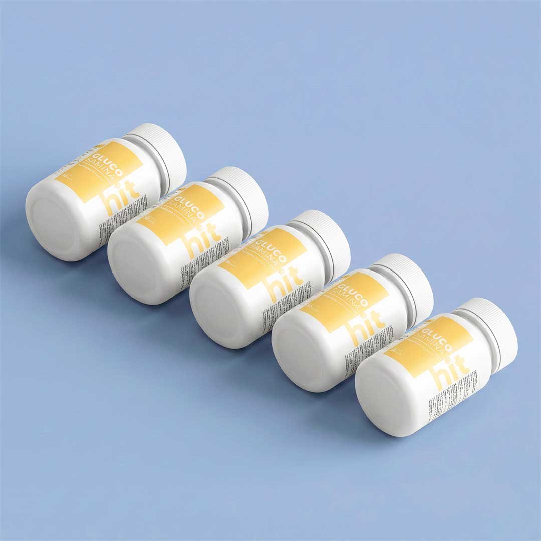 HIT Glucosamina – Suplemento Alimenticio para Apoyo Articular y Movilidad | 30 Cápsulas por Caja | Pack de 5 Piezas