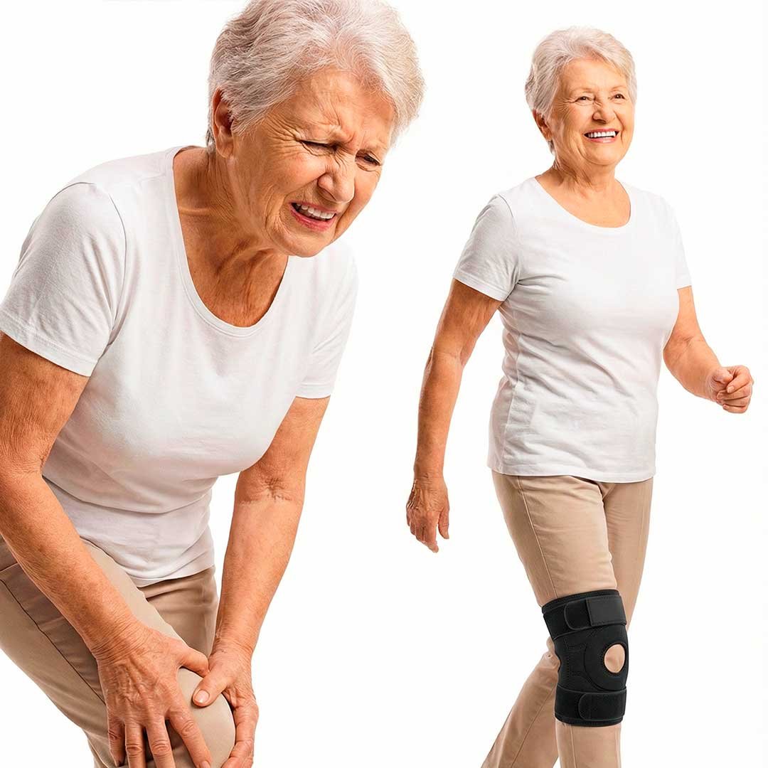 Rodillera POSTURE PLUS® con Discos Cerámicos | Soporte de Rodilla Ajustable y Transpirable | Diseño Ergonómico con Bandas de Velcro | Uso Diario 178gs 2pz - Image 5